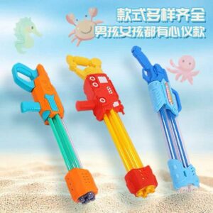 Ocean Style Water Blaster Set, Multi‑Color Pull‑Back Water Gun for Boys and Girls Summer Play